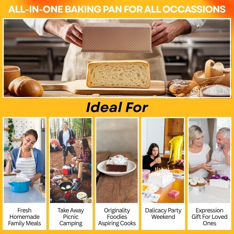 💥BEST SELLER💥! Pullman Loaf Pan - The only baking pan you need !🍴