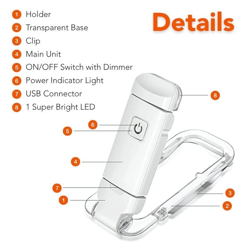 ⚡FLASH SALE !⚡USB Rechargeable LED Book Light – Read Anywhere, Anytime