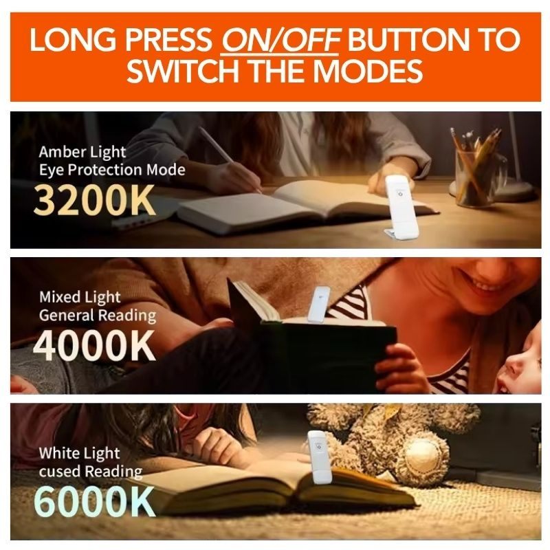 ⚡FLASH SALE !⚡USB Rechargeable LED Book Light – Read Anywhere, Anytime
