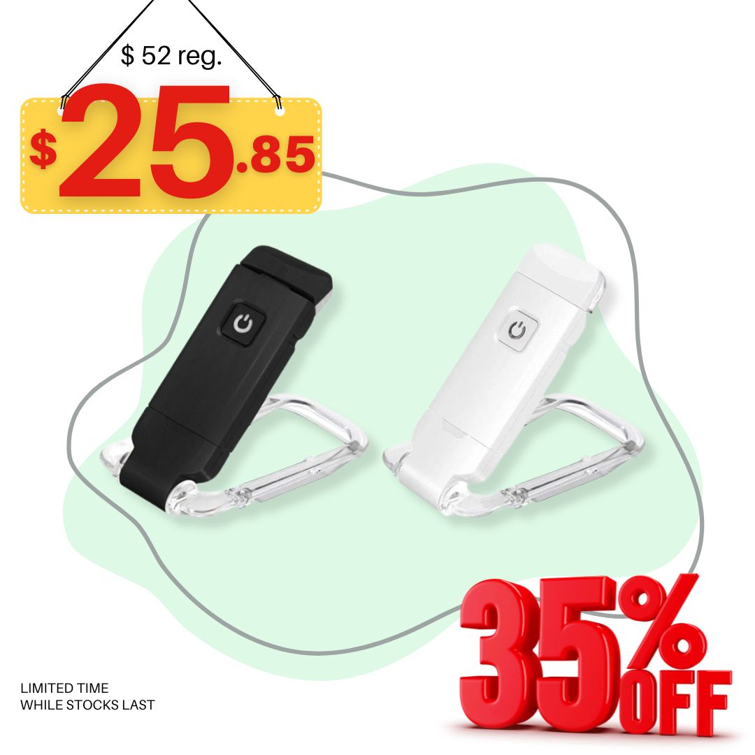 ⚡FLASH SALE !⚡USB Rechargeable LED Book Light – Read Anywhere, Anytime
